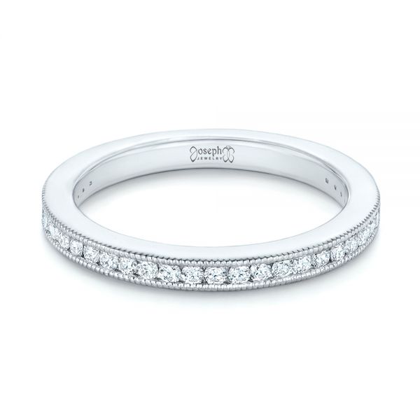 Platinum Custom Diamond Wedding Band - Flat View -  102832