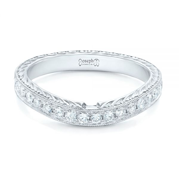 Platinum Custom Diamond Wedding Band - Flat View - 102887