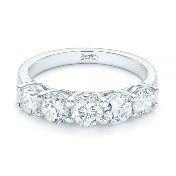  Platinum Platinum Custom Diamond Wedding Band - Flat View -  102953