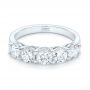 14k White Gold Custom Diamond Wedding Band - Flat View -  102953 - Thumbnail