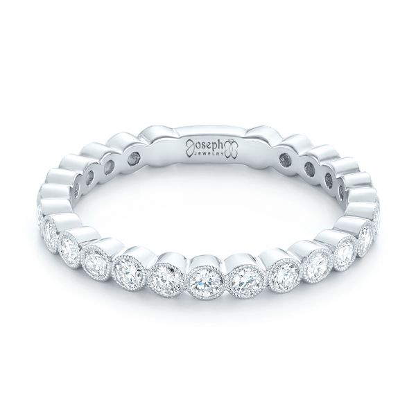 Platinum Custom Diamond Wedding Band - Flat View - 102962