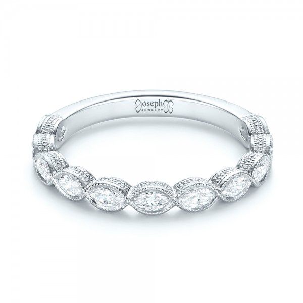 Platinum Custom Diamond Wedding Band - Flat View - 103039