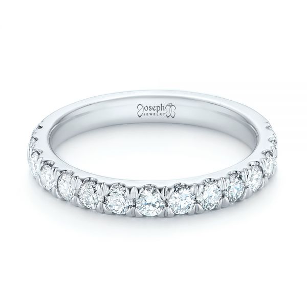  Platinum Custom Diamond Wedding Band - Flat View -  103140