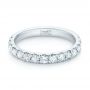 14k White Gold 14k White Gold Custom Diamond Wedding Band - Flat View -  103140 - Thumbnail