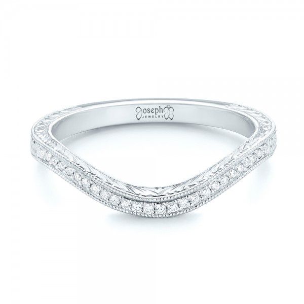  Platinum Platinum Custom Diamond Wedding Band - Flat View -  103145