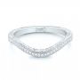 18k White Gold Custom Diamond Wedding Band - Flat View -  103145 - Thumbnail