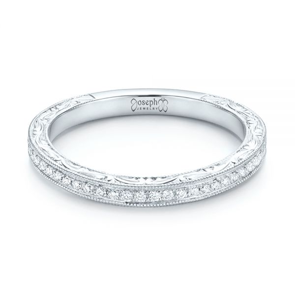  Platinum Platinum Custom Diamond Wedding Band - Flat View -  103326