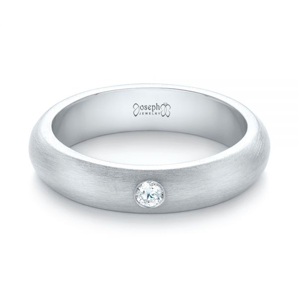 Platinum Platinum Custom Diamond Wedding Band - Flat View - 103378