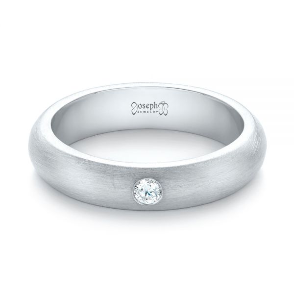  Platinum Platinum Custom Diamond Wedding Band - Flat View -  103378