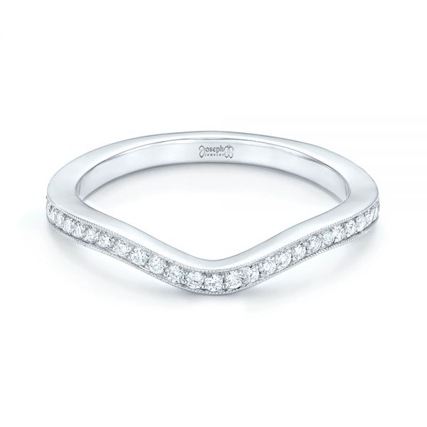  Platinum Custom Diamond Wedding Band - Flat View -  103397