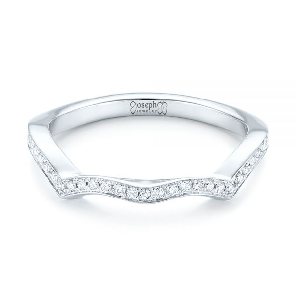  Platinum Platinum Custom Diamond Wedding Band - Flat View -  103399