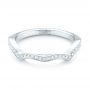 14k White Gold Custom Diamond Wedding Band - Flat View -  103399 - Thumbnail