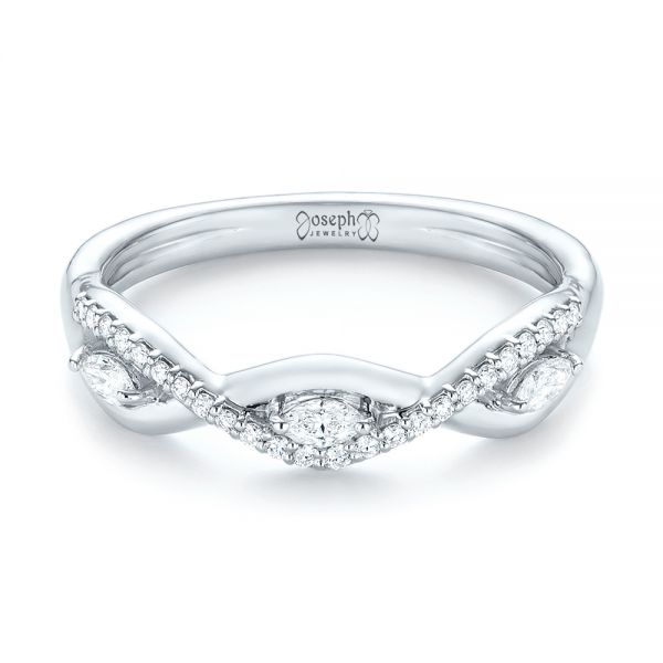  Platinum Platinum Custom Diamond Wedding Band - Flat View -  103419