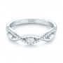 14k White Gold Custom Diamond Wedding Band - Flat View -  103419 - Thumbnail