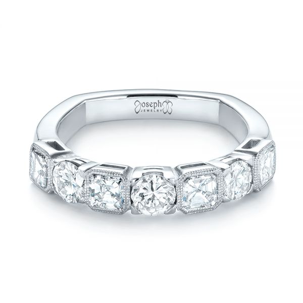  Platinum Custom Diamond Wedding Band - Flat View -  103437