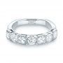 14k White Gold 14k White Gold Custom Diamond Wedding Band - Flat View -  103437 - Thumbnail