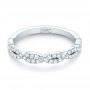 14k White Gold Custom Diamond Wedding Band - Flat View -  103438 - Thumbnail