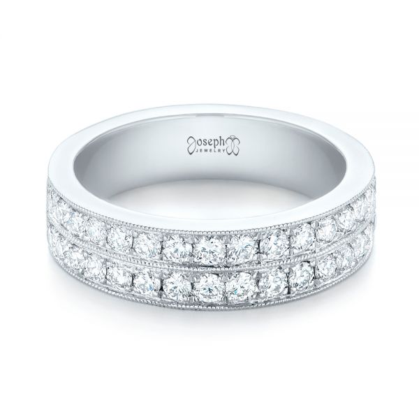 Platinum Custom Diamond Wedding Band - Flat View - 103506