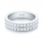 18k White Gold 18k White Gold Custom Diamond Wedding Band - Flat View -  103506 - Thumbnail