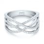  White Gold Custom Diamond Wedding Band - Flat View -  103915 - Thumbnail