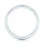 14k White Gold Custom Diamond Wedding Band - Front View -  102149 - Thumbnail
