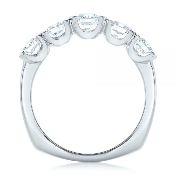  Platinum Custom Diamond Wedding Band - Front View -  102301