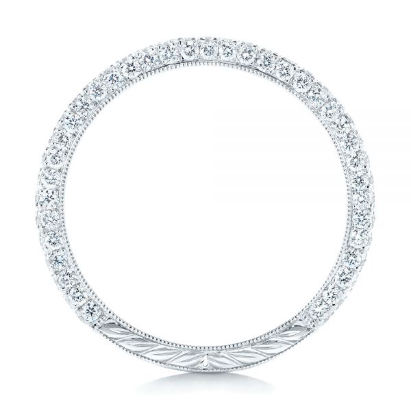 Platinum Custom Diamond Wedding Band - Front View - 102414