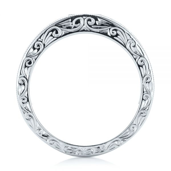  Platinum Platinum Custom Diamond Wedding Band - Front View -  102426