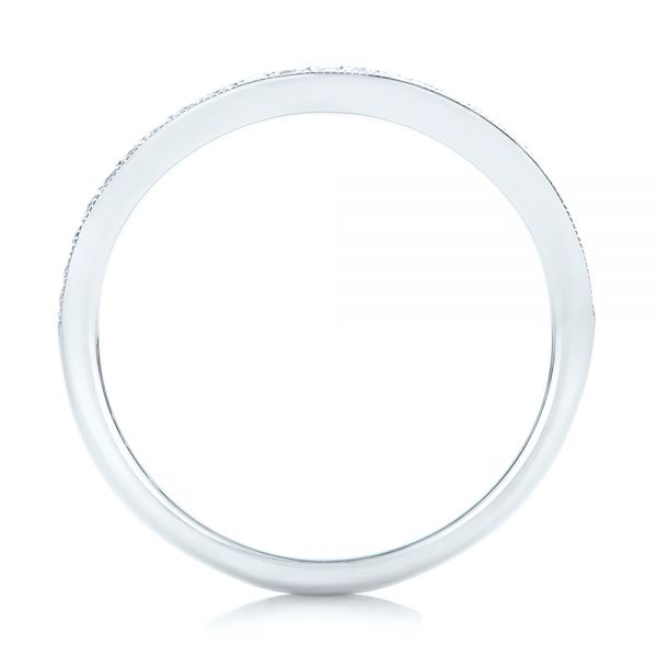 18k White Gold Custom Diamond Wedding Band - Front View - 102446