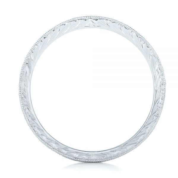 Platinum Custom Diamond Wedding Band - Front View - 102887