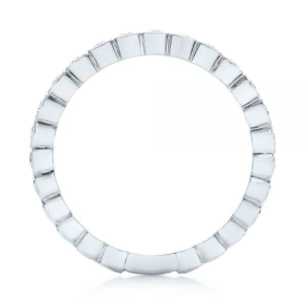 Platinum Custom Diamond Wedding Band - Front View - 102962