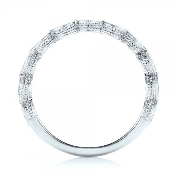 Platinum Custom Diamond Wedding Band - Front View - 103039