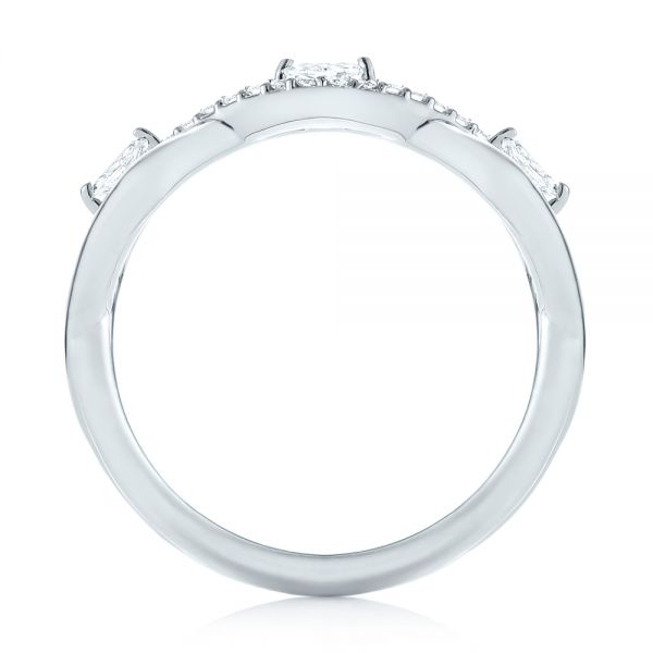 18k White Gold 18k White Gold Custom Diamond Wedding Band - Front View -  103419