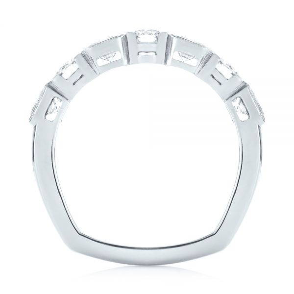  Platinum Custom Diamond Wedding Band - Front View -  103437