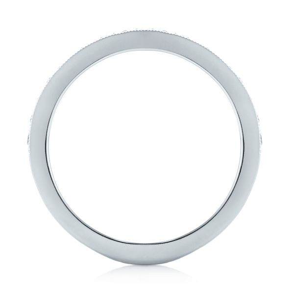 Platinum Custom Diamond Wedding Band - Front View - 103506