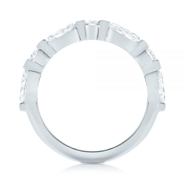 18k White Gold 18k White Gold Custom Diamond Wedding Band - Front View -  103913