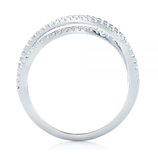 White Gold Custom Diamond Wedding Band - Front View - 103915