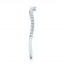 14k White Gold Custom Diamond Wedding Band - Side View -  102149 - Thumbnail