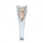 18k White Gold And Platinum 18k White Gold And Platinum Custom Diamond Wedding Band - Side View -  102182 - Thumbnail