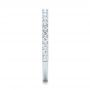 18k White Gold Custom Diamond Wedding Band - Side View -  102291 - Thumbnail