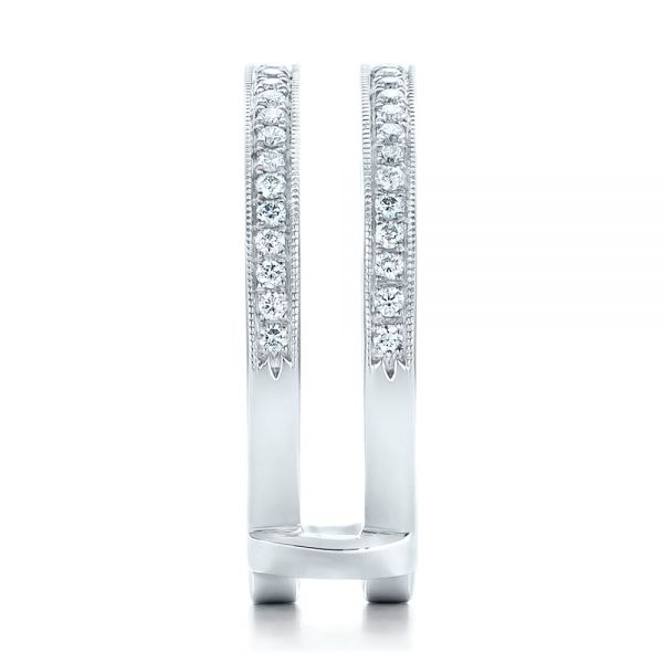 Platinum Custom Diamond Wedding Band - Side View - 102362