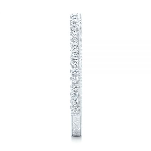 Platinum Custom Diamond Wedding Band - Side View - 102414