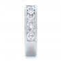 18k White Gold 18k White Gold Custom Diamond Wedding Band - Side View -  102426 - Thumbnail