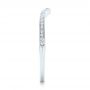 14k White Gold Custom Diamond Wedding Band - Side View -  102454 - Thumbnail