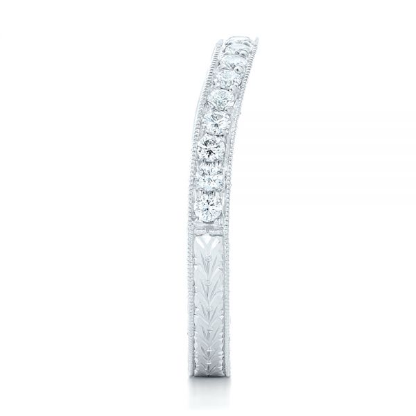 Platinum Custom Diamond Wedding Band - Side View - 102887