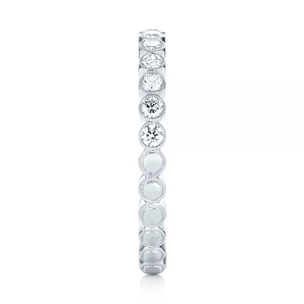 Platinum Custom Diamond Wedding Band - Side View - 102962