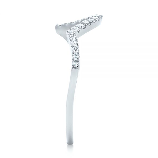 18k White Gold 18k White Gold Custom Diamond Wedding Band - Side View - 103130