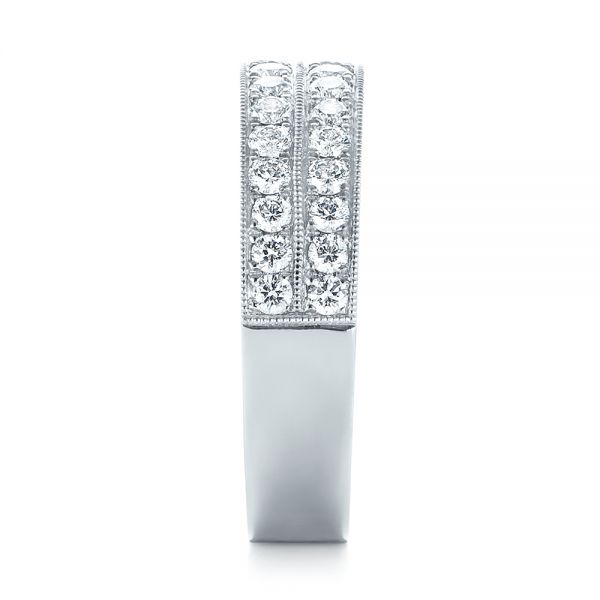 Platinum Custom Diamond Wedding Band - Side View - 103506