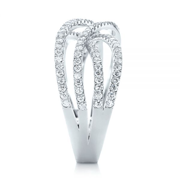 White Gold Custom Diamond Wedding Band - Side View - 103915