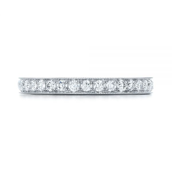  Platinum Custom Diamond Wedding Band - Top View -  102043
